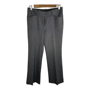 Theory Womens size 2 Wool Blend Straight Leg Flat Front Trousers Pants Gray